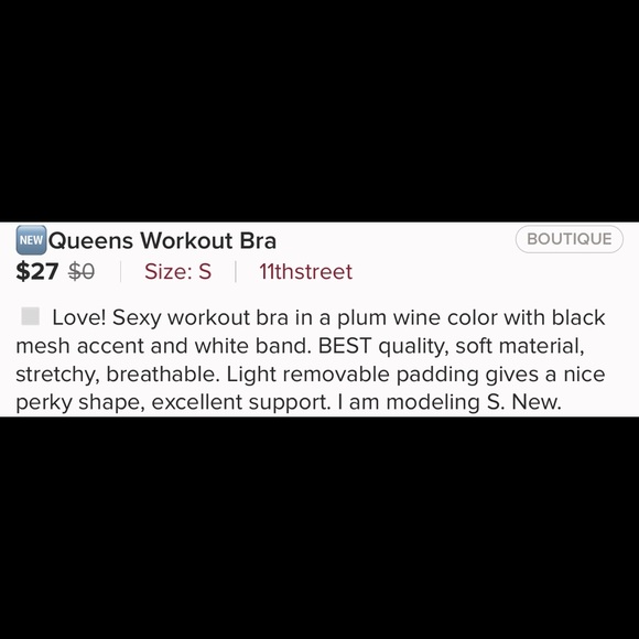 Workout Top / Sports Bra (worn once) - Picture 6 of 6